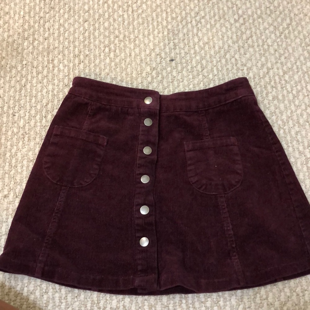 Burgundy Brandy Melville skirt